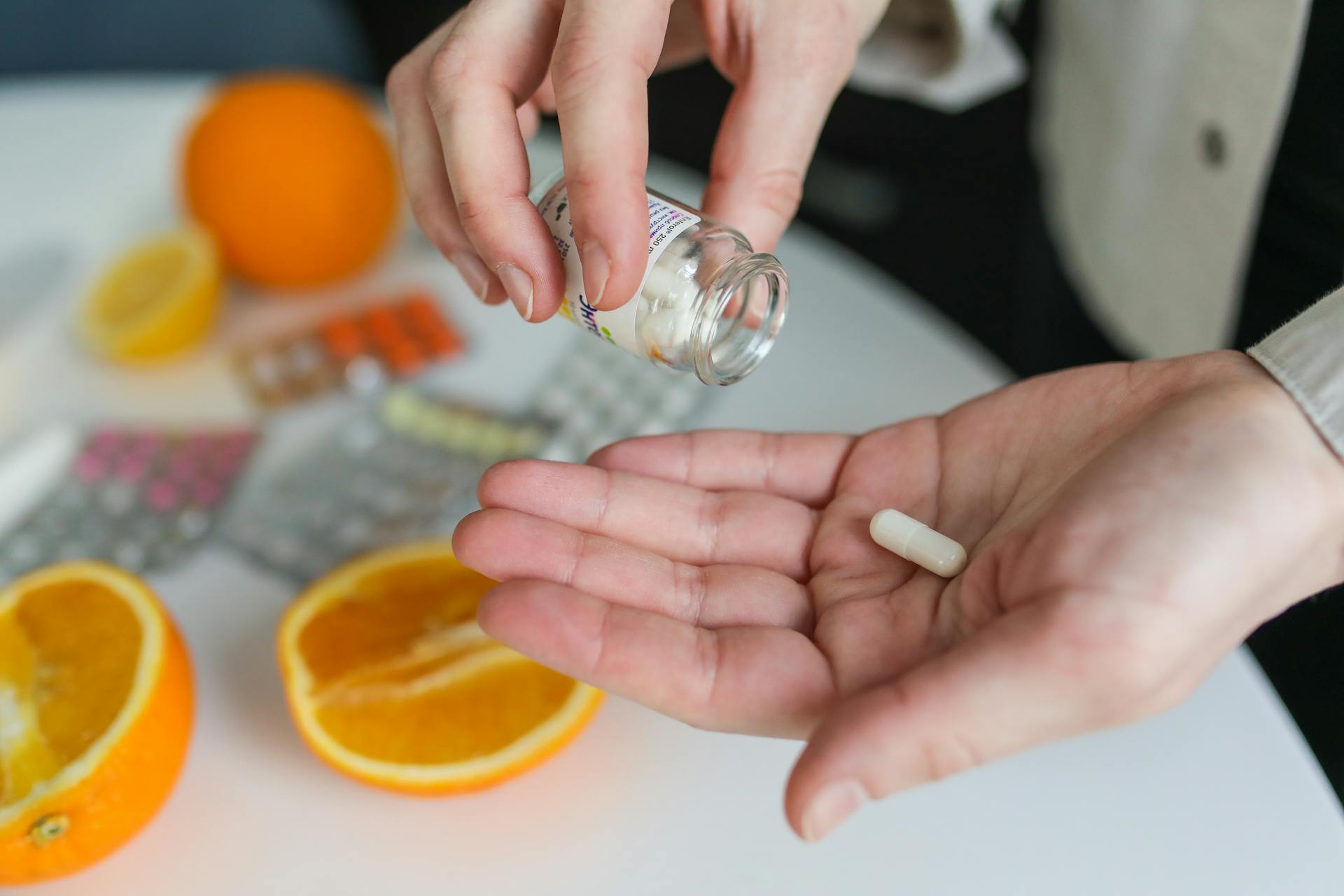 Photo of a Pill in Hand